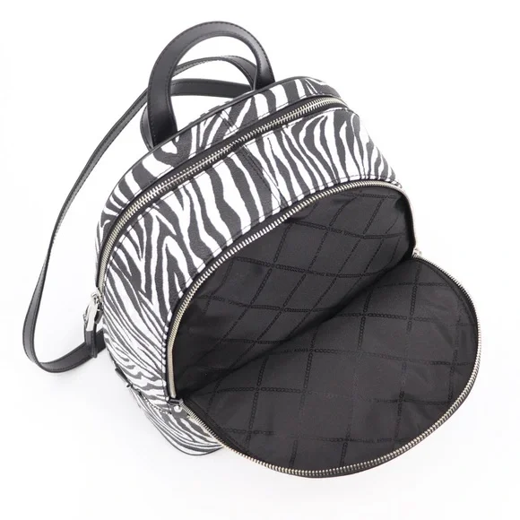 New Michael Kors Rhea Backpack Zebra Print